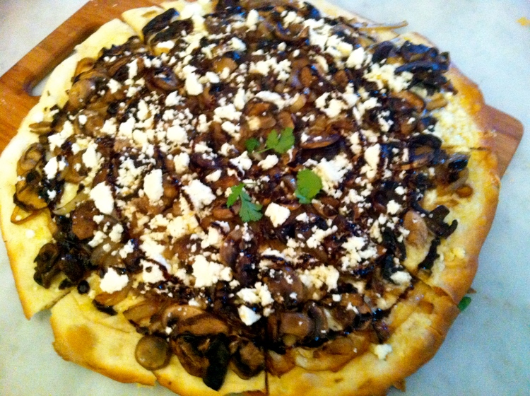 topped with balsamic glaze